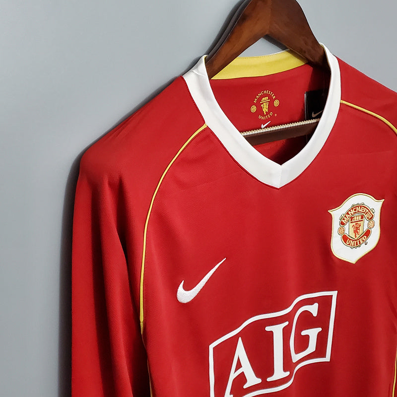 MANGA LONGA MANCHESTER UNITED - RETRÔ - TORCEDOR - 2006