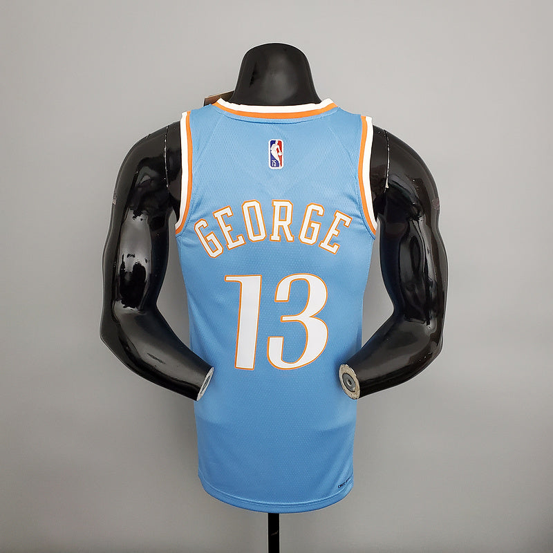 CAMISA LOS ANGELES CLIPPERS - AZUL COM NIKE BRILHANTE - CITY EDITION 75TH ANNIVERSARY - 2021/ 2022