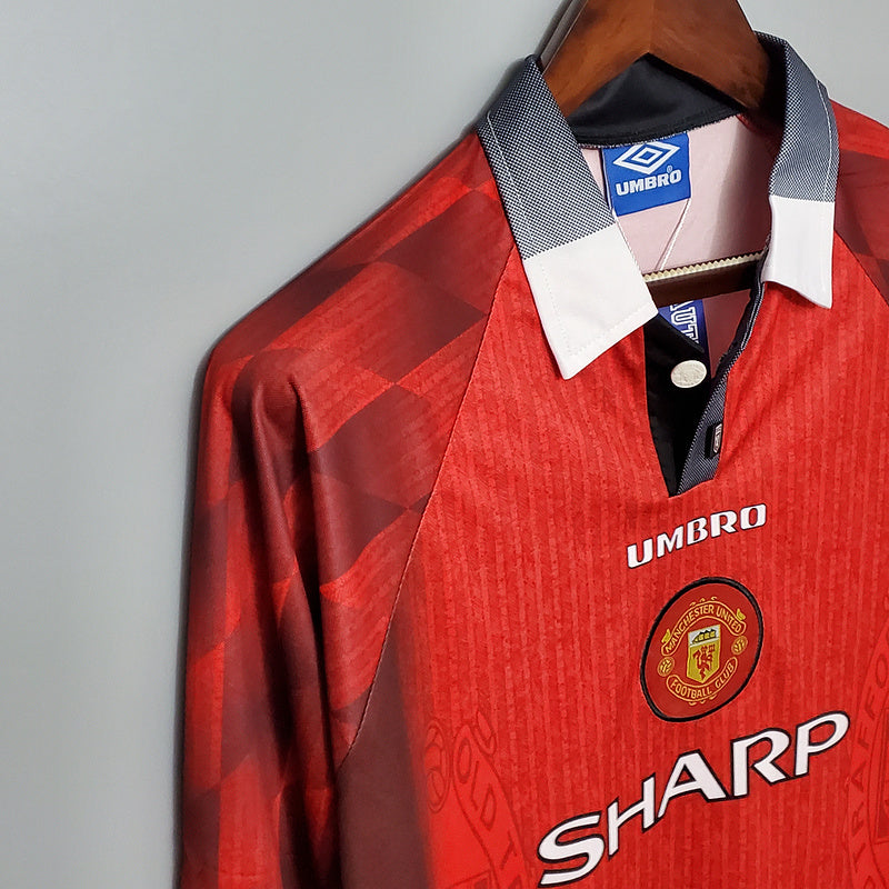 MANGA LONGA MANCHESTER UNITED- RETRÔ - TORCEDOR - 1996