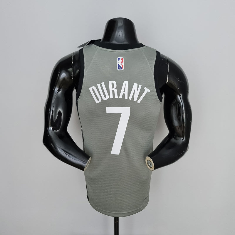 CAMISA BROOKLYN NETS - ICON EDITION 75TH ANNIVERSARY - JORDAN BRILHANTE - CINZA - 2021/ 2022
