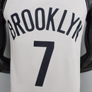 CAMISA BROOKLYN NETS - ICON EDITION 75TH ANNIVERSARY - NIKE BRILHANTE - BRANCA - 2021/ 2022