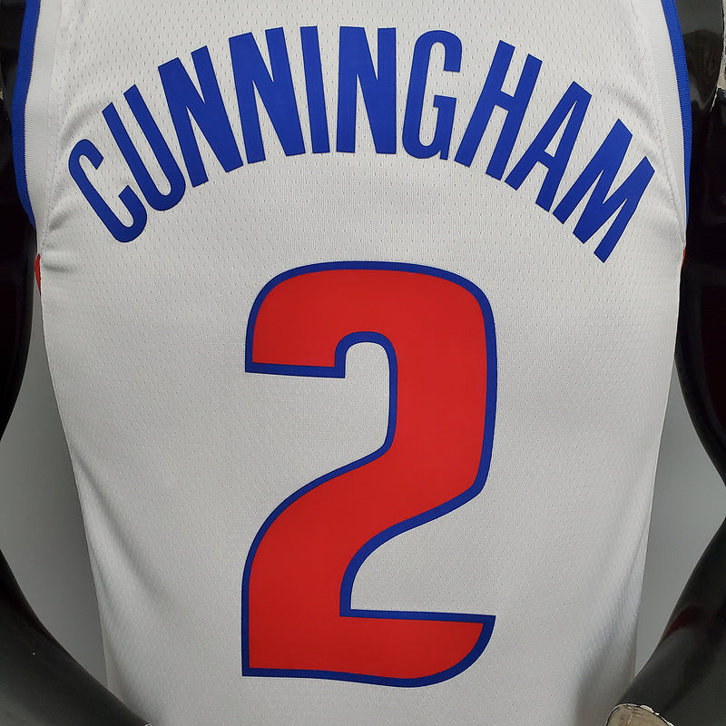 CAMISA DETROIT PISTONS - BRANCA COM NIKE BRILHANTE - ICON EDITION 75TH ANNIVERSARY - 2021/ 2022