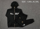 KIT PASSEIO COM CAPUZ - PARIS SAINT GERMAIN (PSG) - PRETO, DOURADO E BRANCO