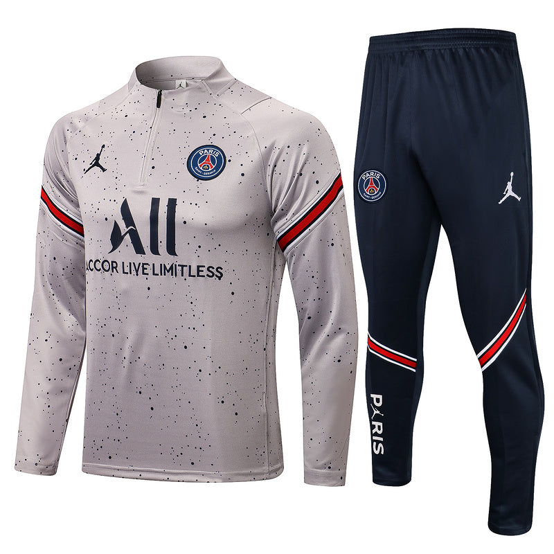 KIT PRÉ JOGO - PARIS SAINT GERMAIN (PSG) - CINZA, PRETO E AZUL