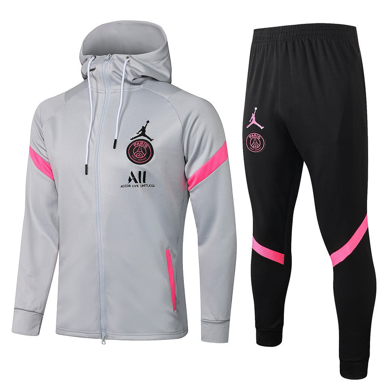 KIT PASSEIO COM CAPUZ - PARIS SAINT GERMAIN (PSG) - BRANCO E ROSA