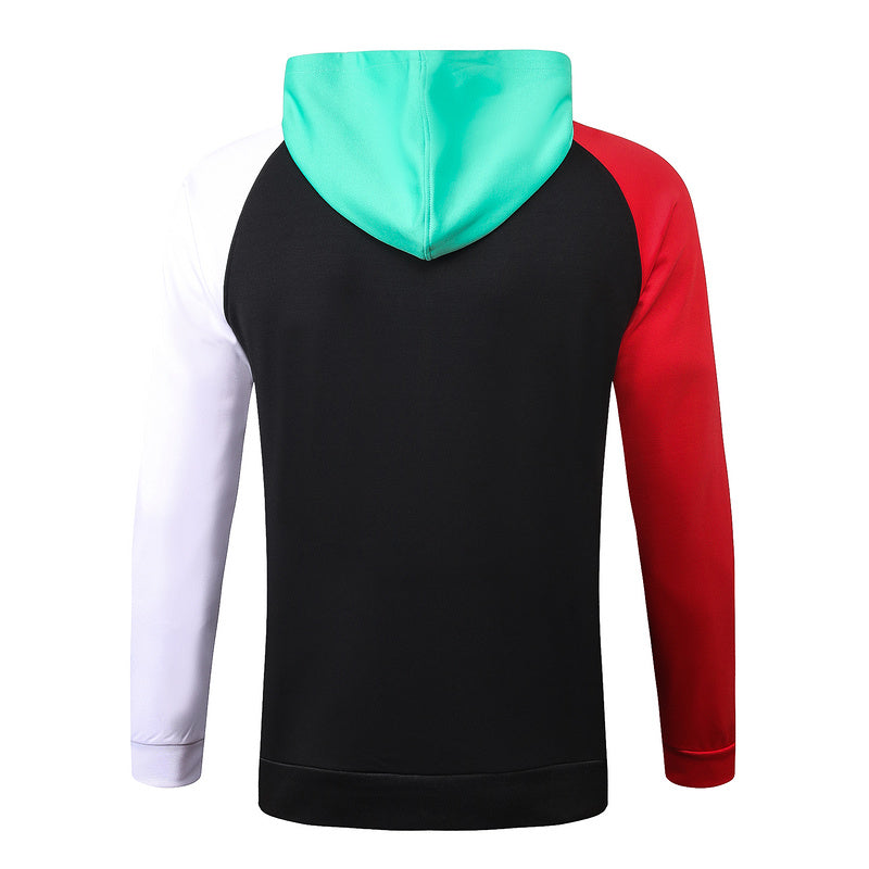 KIT PASSEIO COM CAPUZ - LIVERPOOL - PRETO, VERMELHO, VERDE E BRANCO