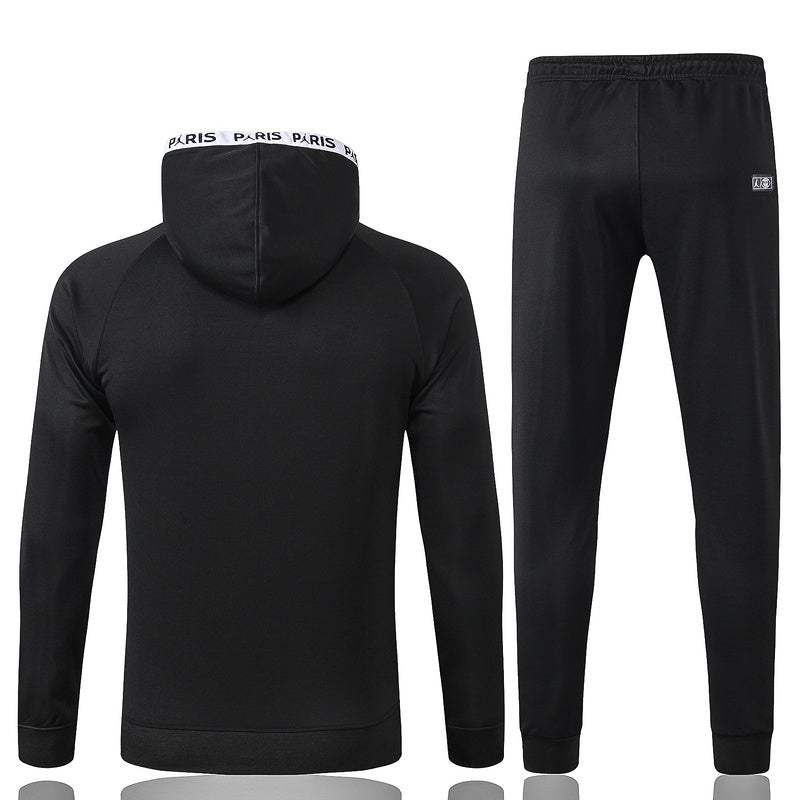 KIT PASSEIO COM CAPUZ - PARIS SAINT GERMAIN (PSG) - PRETO E BRANCO