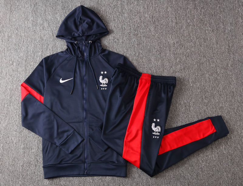 KIT PASSEIO COM CAPUZ - FRANÇA - AZUL E VERMELHO