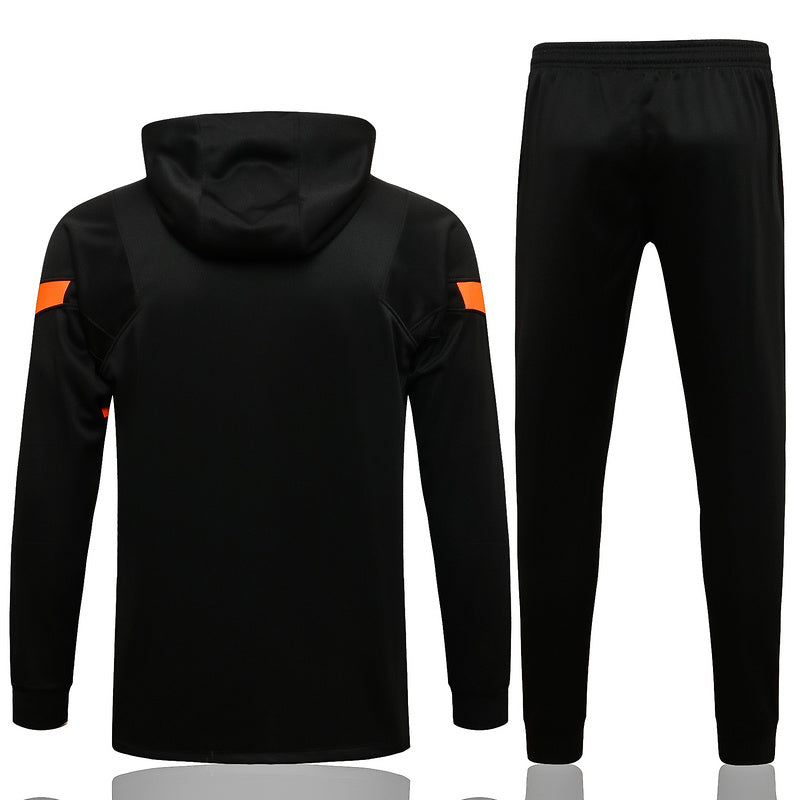 KIT PASSEIO COM CAPUZ - CHELSEA - PRETO E LARANJA
