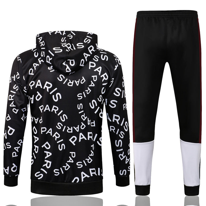 KIT PASSEIO COM CAPUZ - PARIS SAINT GERMAIN (PSG) - PRETO E BRANCO