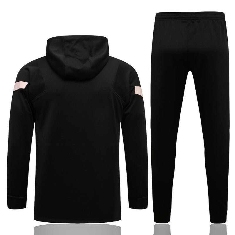 KIT PASSEIO COM CAPUZ - PARIS SAINT GERMAIN (PSG) -  PRETO E BRANCO