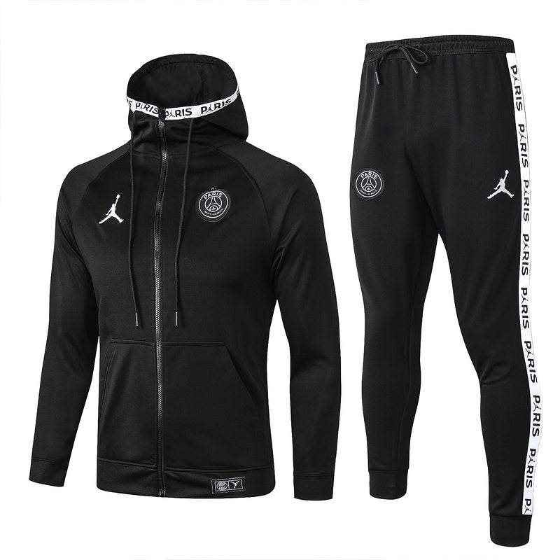 KIT PASSEIO COM CAPUZ - PARIS SAINT GERMAIN (PSG) - PRETO E BRANCO
