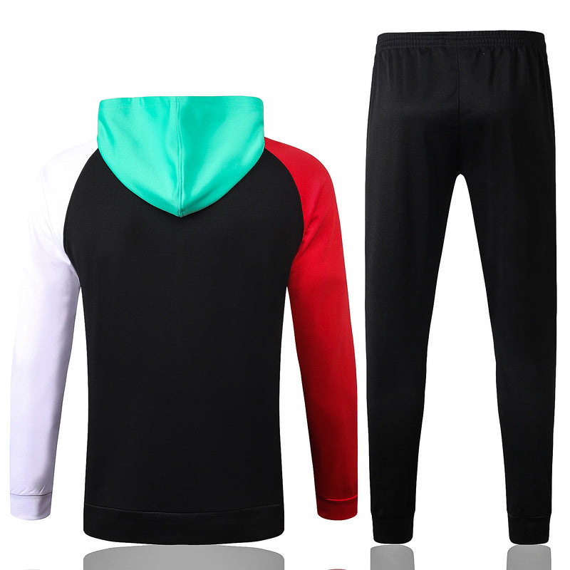 KIT PASSEIO COM CAPUZ - LIVERPOOL - PRETO, VERMELHO, VERDE E BRANCO