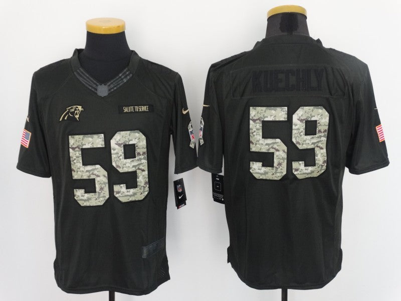 CAMISA CAROLINA PANTHERS - NFL -  PRETO E BRANCO CAMUFLADO