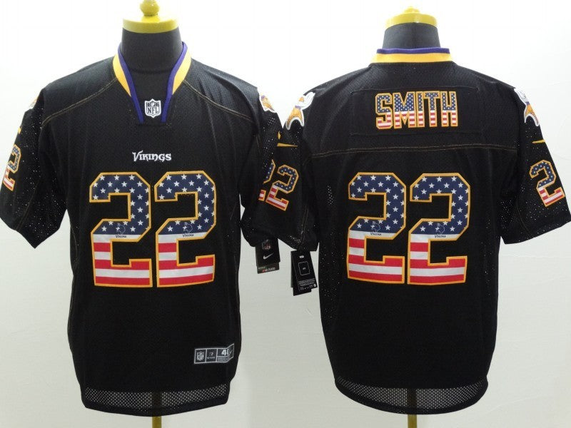 CAMISA MINNESOTA VIKINGS  - NFL - PRETO, AZUL E VERMELHO
