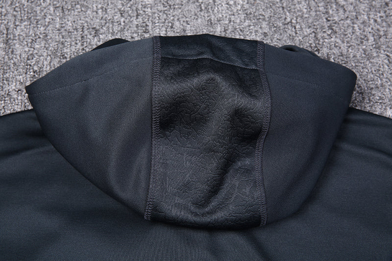 KIT PASSEIO COM CAPUZ - REAL MADRID - CINZA CHAMPIONS LEAGUE
