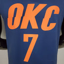 CAMISA OKLAHOMA CITY THUNDER - TEMPORADA 21/22 - AZUL LISTRADA