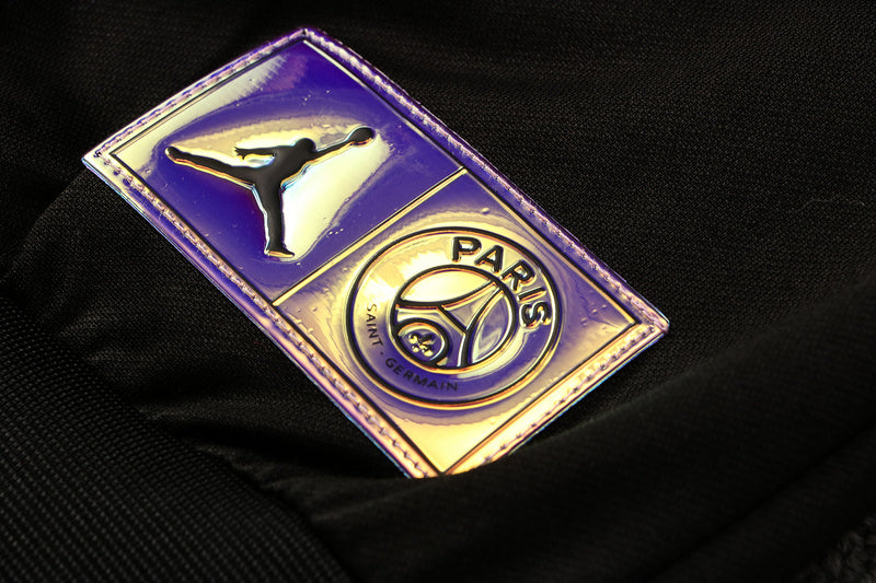 KIT MOLETOM - PARIS SAINT GERMAIN (PSG) - PRETO COM SÍMBOLO ROXO E ROSA