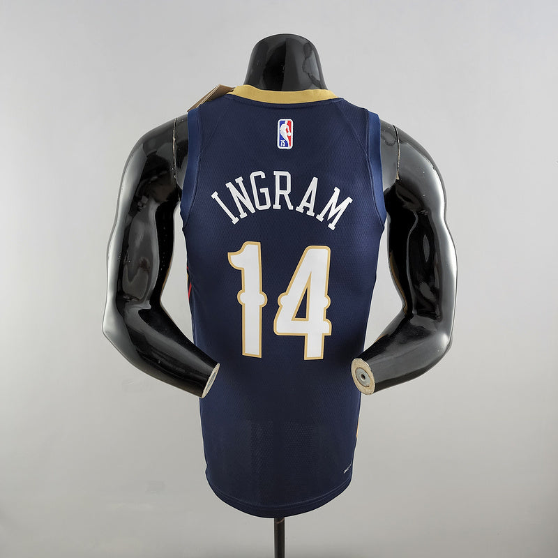 CAMISA NEW ORLEANS PELICANS - AZUL COM NIKE BRILHANTE - ICON EDITION 75TH ANNIVERSARY - 2021/ 2022