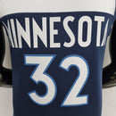CAMISA MINNESOTA TIMBERWOLVES - AZUL COM NIKE BRILHANTE - CITY EDITION 75TH ANNIVERSARY - 2022