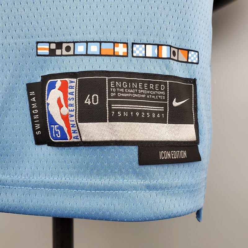CAMISA LOS ANGELES CLIPPERS - AZUL COM NIKE BRILHANTE - CITY EDITION 75TH ANNIVERSARY - 2021/ 2022