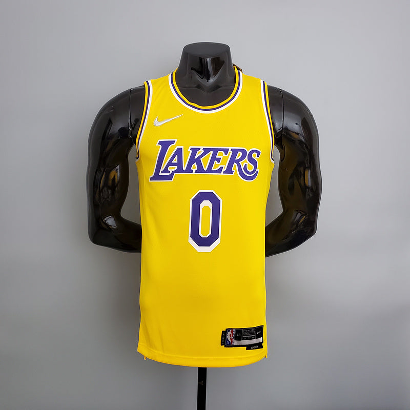 CAMISA LAKERS - AMARELA COM NIKE BRILHANTE - 75TH ANNIVERSARY - ICON EDITION - 2021/ 2022