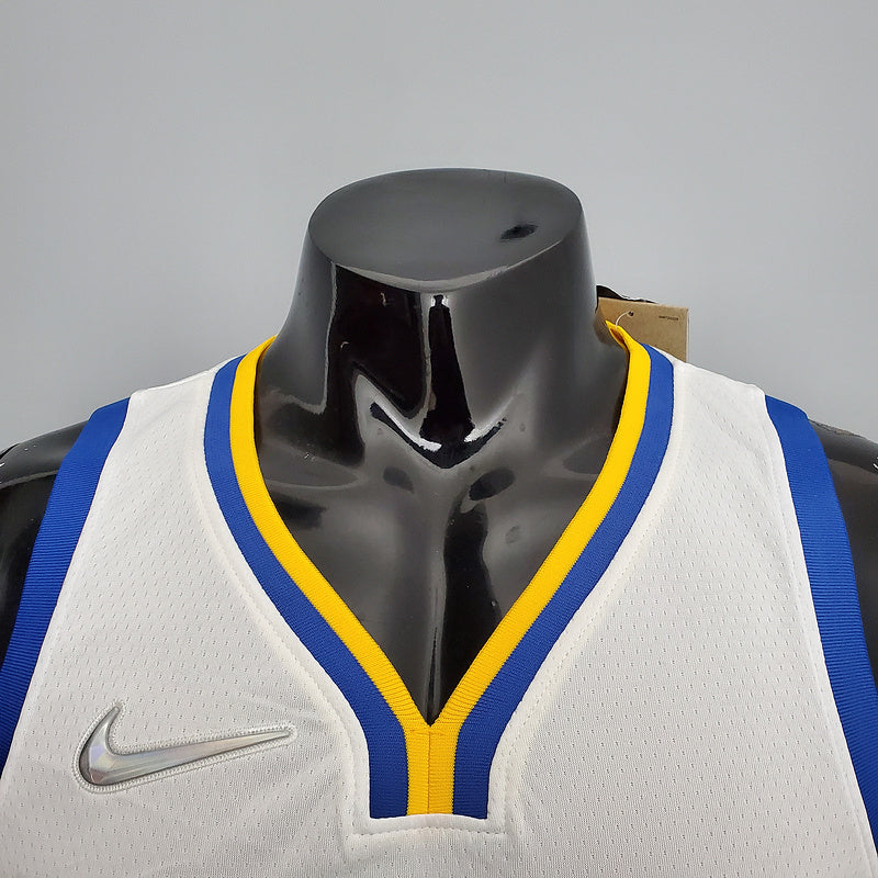 CAMISA GOLDEN STATE WARRIORS - QUBRA DE RECORDE STEPHEN CURRY 2974 VEZES DE 3 - BRANCA COM NIKE BRILHANTE - ICON EDITION 75TH ANNIVERSARY - 2021/ 2022