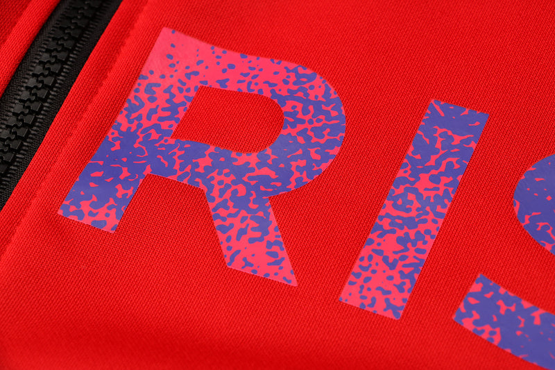 KIT PASSEIO COM CAPUZ - PARIS SAINT GERMAIN (PSG) - VERMELHO, ROXO E ROSA