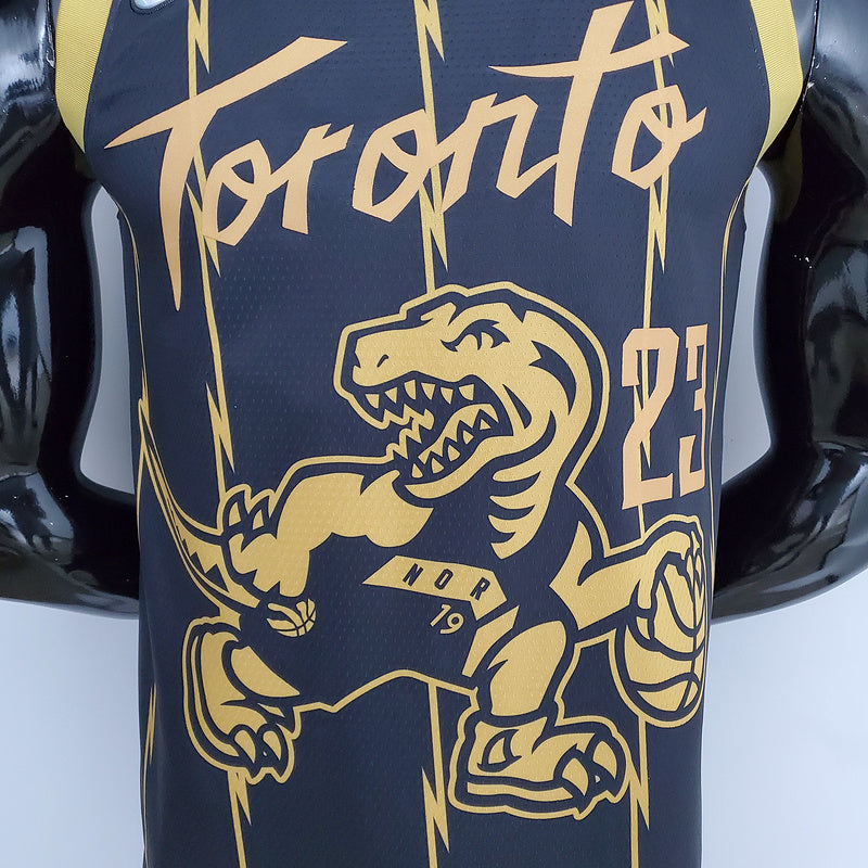 CAMISA TORONTO RAPTORS - PRETA COM NIKE BRILHANTE - CITY EDITION 75TH ANNIVERSARY - 2022