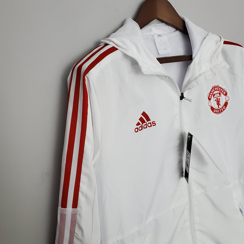 CORTA VENTO - MANCHESTER UNITED - BRANCO COM VERMELHO - 2022