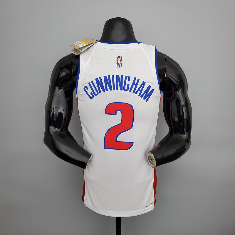 CAMISA DETROIT PISTONS - BRANCA COM NIKE BRILHANTE - ICON EDITION 75TH ANNIVERSARY - 2021/ 2022