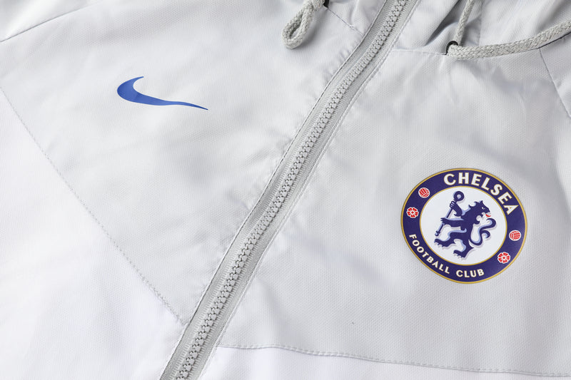 CORTA VENTO - CHELSEA - CINZA E BRANCO