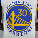 CAMISA GOLDEN STATE WARRIORS - QUBRA DE RECORDE STEPHEN CURRY 2974 VEZES DE 3 - BRANCA COM NIKE BRILHANTE - ICON EDITION 75TH ANNIVERSARY - 2021/ 2022