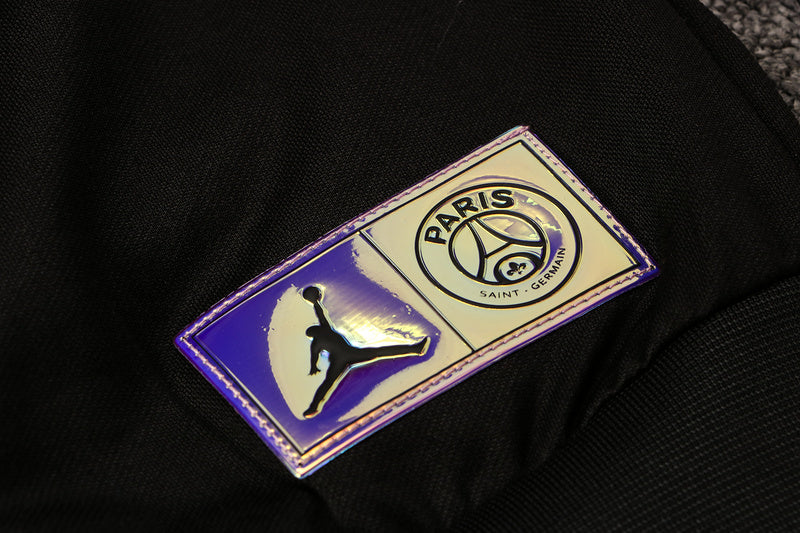 KIT MOLETOM - PARIS SAINT GERMAIN (PSG) - PRETO COM SÍMBOLO ROXO E ROSA