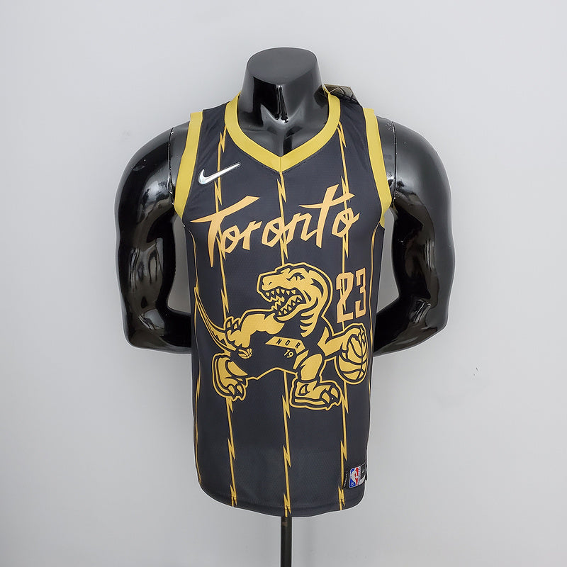 CAMISA TORONTO RAPTORS - PRETA COM NIKE BRILHANTE - CITY EDITION 75TH ANNIVERSARY - 2022