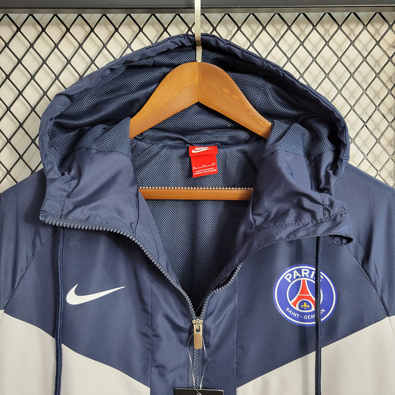 CORTA VENTO - PSG - AZUL ESCURO E BRANCO