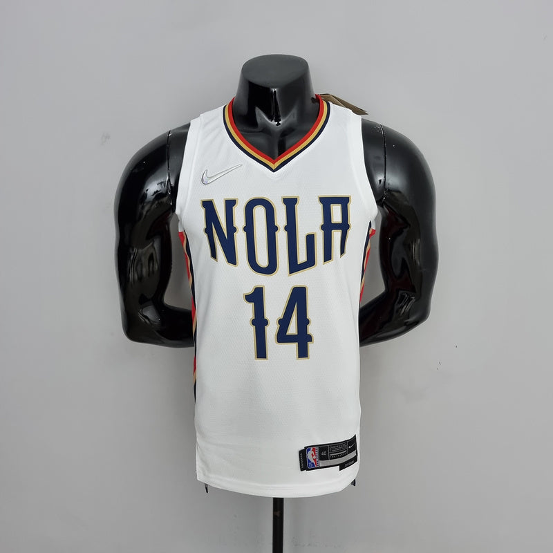 CAMISA NEW ORLEANS PELICANS - BRANCA COM NIKE BRILHANTE - CITY EDITION 75TH ANNIVERSARY - 2021/ 2022