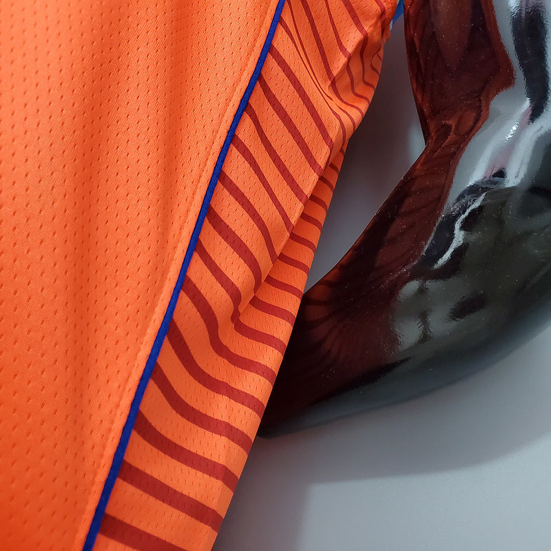 CAMISA OKLAHOMA CITY THUNDER - TEMPORADA 21/22 - LARANJA LISTRADA