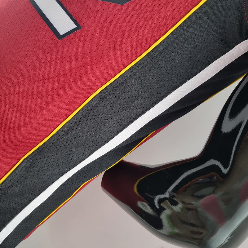 CAMISA MIAMI HEAT - ICON EDITION 75TH ANNIVERSARY - NIKE BRILHANTE - VERMELHA - 2021/ 2022