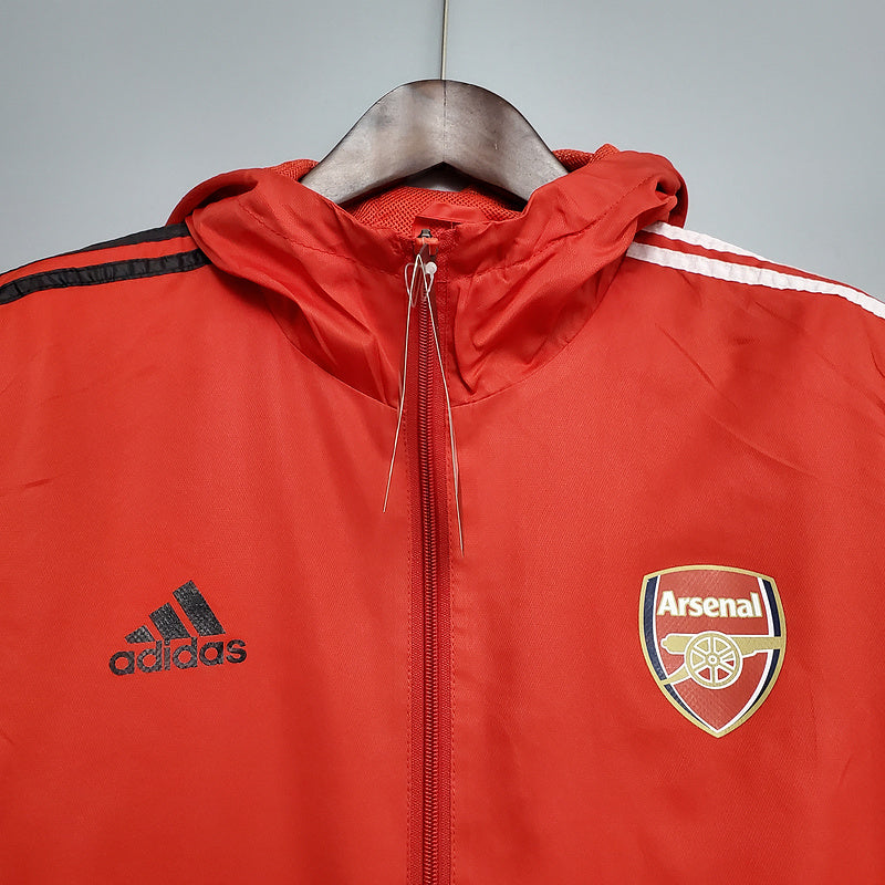 CORTA VENTO - ARSENAL - VERMELHO, PRETO E BRANCO