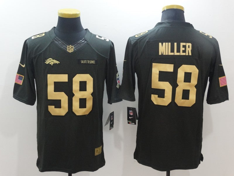 CAMISA DENVER BRONCOS - NFL - PRETO E DOURADO