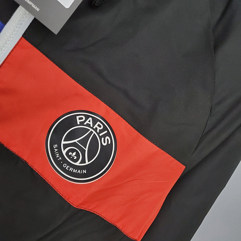 CORTA VENTO - PARIS SAINT GERMAIN (PSG) - PRETO, AZUL E VERMELHO