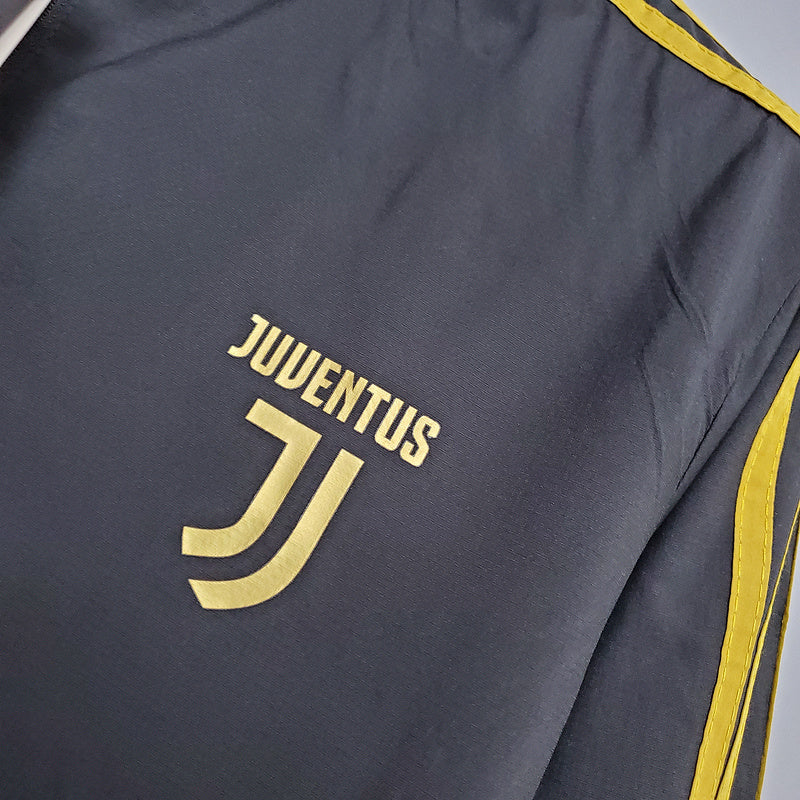 CORTA VENTO - JUVENTUS - PRETO, BRANCO E AMARELO