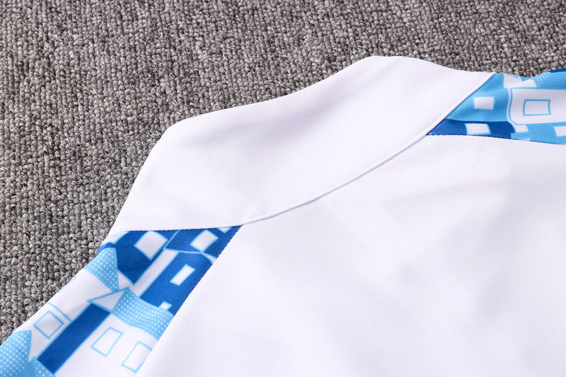 KIT PASSEIO - OLYMPIQUE MARSEILLE - BRANCO, AZUL CLARO E AZUL MARINHO