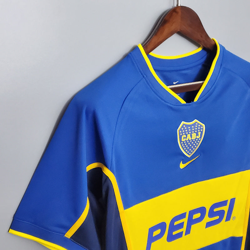 CAMISA BOCA JUNIORS - RETRÔ - TORCEDOR - 2002