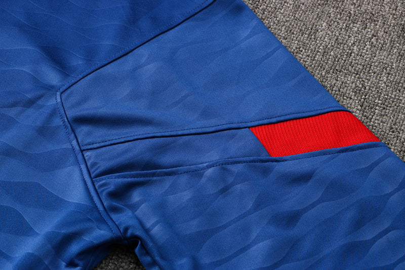 KIT PRÉ JOGO - ATLÉTICO DE MADRID - AZUL, PRETO E LARANJA