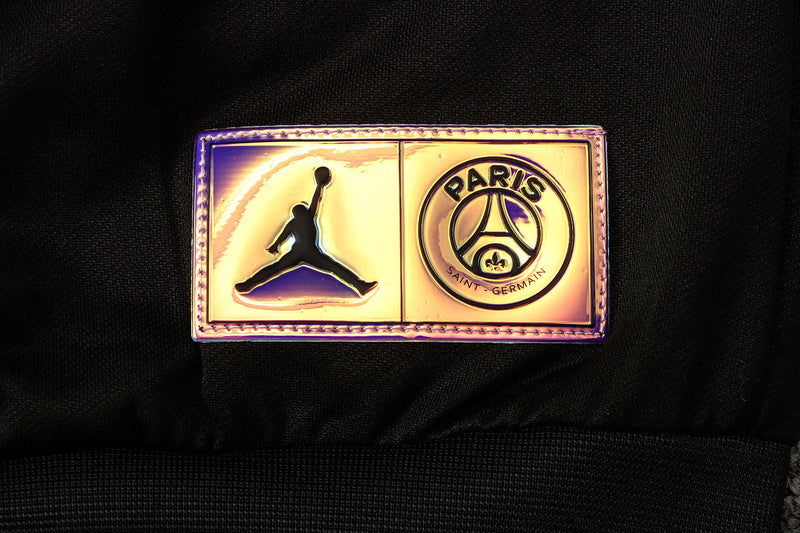 KIT MOLETOM - PARIS SAINT GERMAIN (PSG) - PRETO COM SÍMBOLO ROXO E ROSA