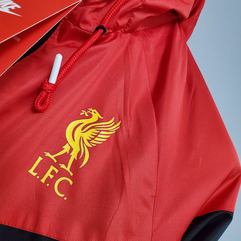 CORTA VENTO - LIVERPOOL- PRETO E VERMELHO