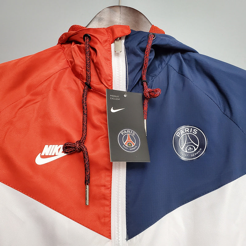 CORTA VENTO - PARIS SAINT GERMAIN (PSG) - BRANCO, VERMELHO E AZUL