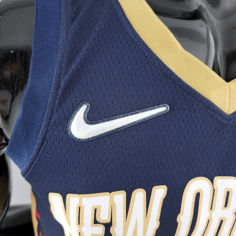 CAMISA NEW ORLEANS PELICANS - AZUL COM NIKE BRILHANTE - ICON EDITION 75TH ANNIVERSARY - 2021/ 2022